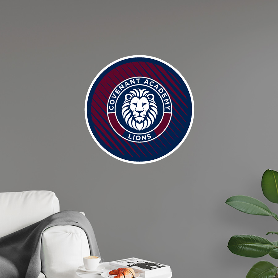 Covenant Academy Lions <span class="pdp-name-mascot">Covenant Academy Lions</span> Wall Decal - Ball With Logo
