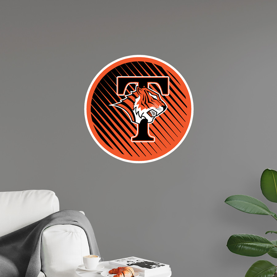 Tech High School Tigers Wall Decal - Ball With Logo