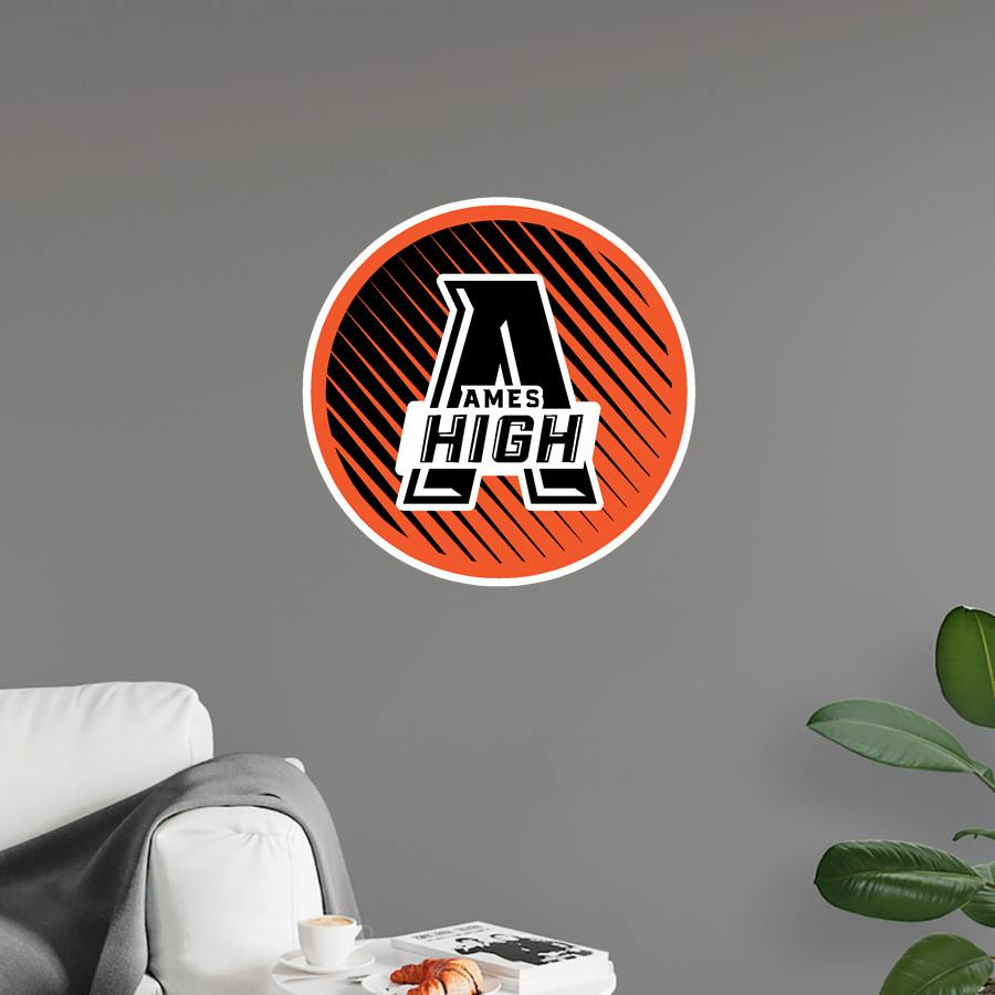 AMES HIGH SCHOOL LITTLE CYCLONES <span class="pdp-name-mascot">AMES LITTLE CYCLONES</span> Wall Decal - Ball With Logo