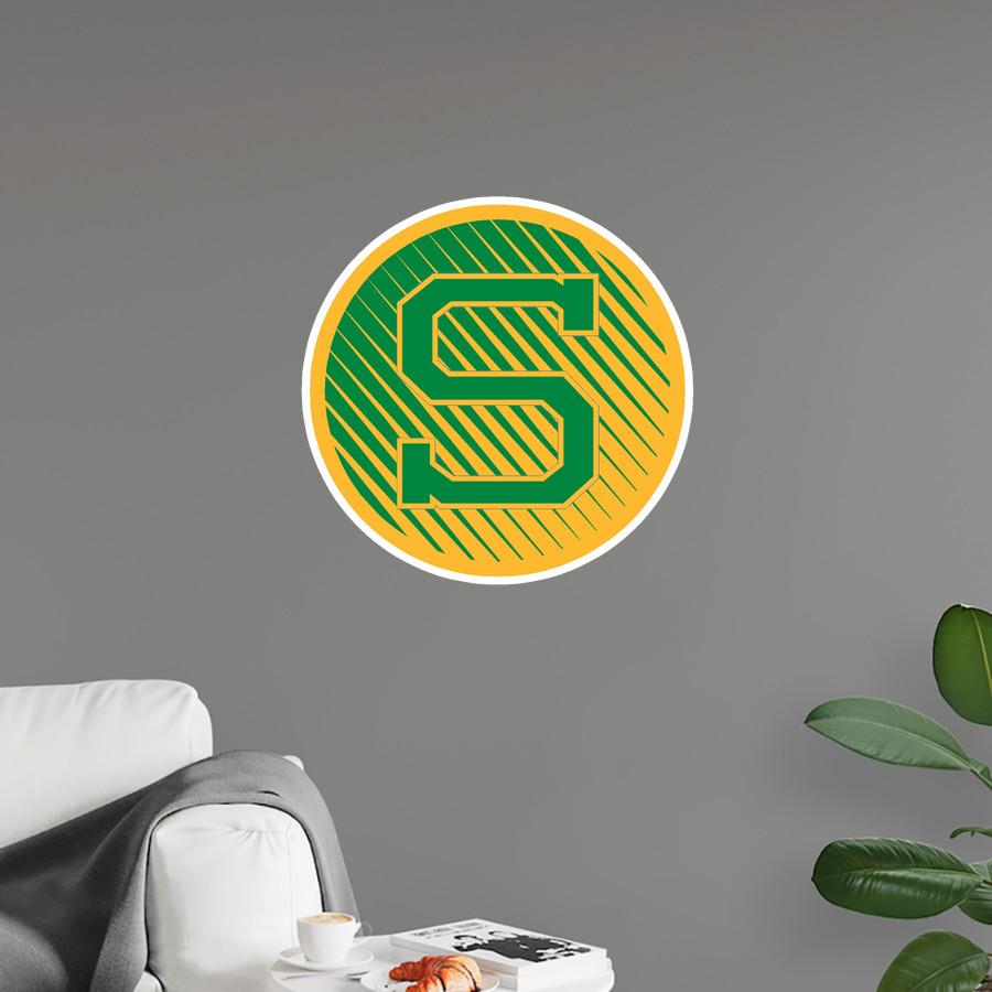 Summerville Green Wave <span class="pdp-name-mascot">Summerville Green Wave</span> Wall Decal - Ball With Logo