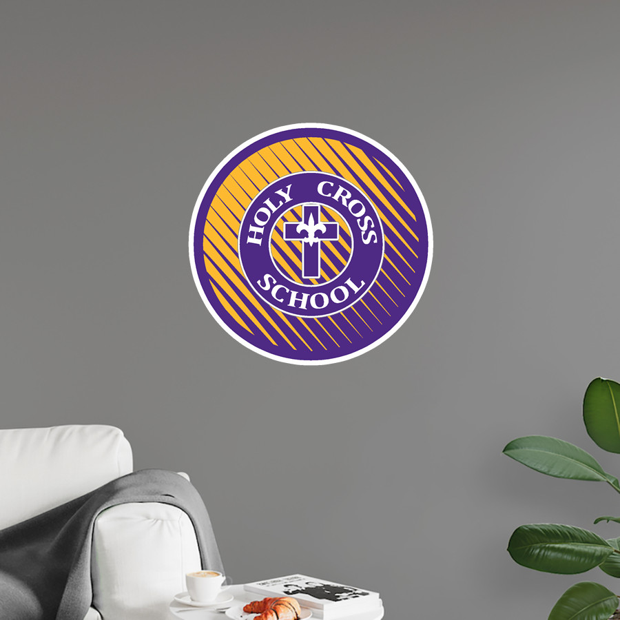 Holy Cross Crusaders <span class="pdp-name-mascot">Holy Cross School Crusaders</span> Wall Decal - Ball With Logo