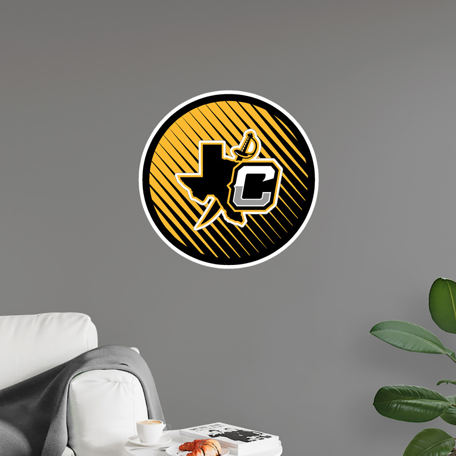 CRANDALL HIGH SCHOOL PIRATES Wall Decal - Ball With Logo