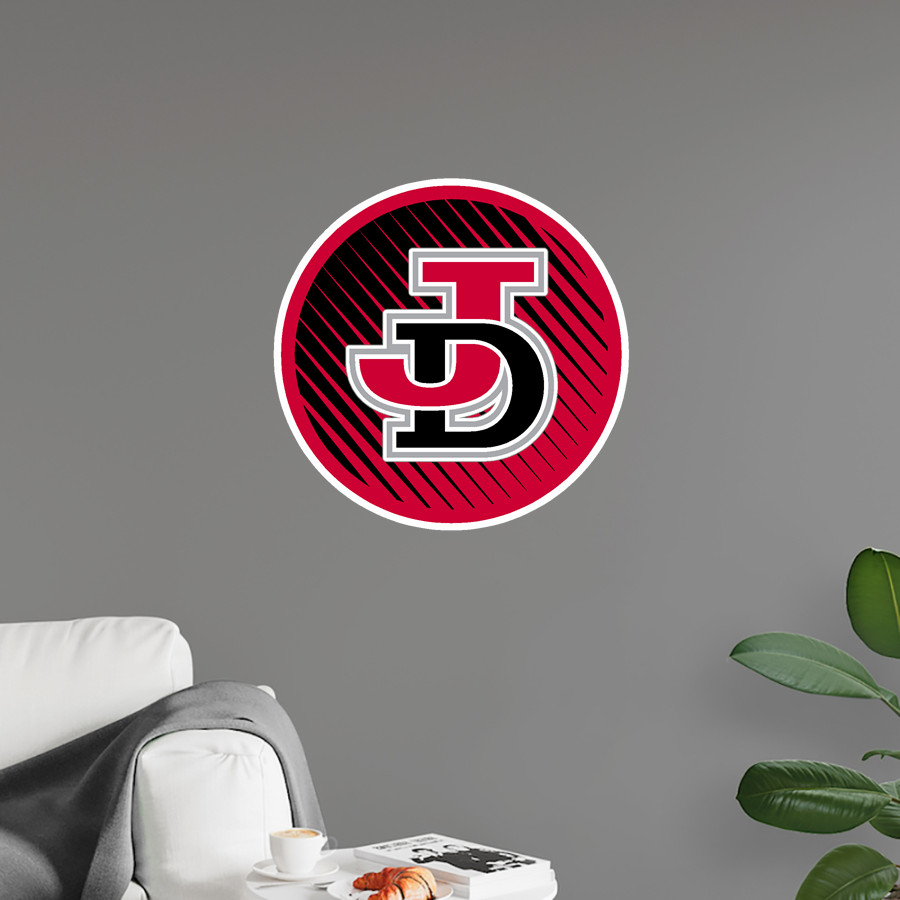 Jamesville DeWitt Red Rams <span class="pdp-name-mascot">Jamesville DeWitt Red Rams or JD Red Rams</span> Wall Decal - Ball With Logo