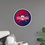 Greenville Little League Greenville <span class="pdp-name-mascot">Greenville Little League</span> Wall Decal - Ball With Logo Front Thumbnail