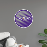 Elkhart Christian Eagles <span class="pdp-name-mascot">Elkhart Christian Eagles</span> Wall Decal - Ball With Logo Front Thumbnail
