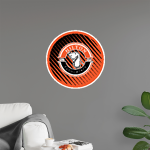 Hilton Elementary School hound dog <span class="pdp-name-mascot">Hilton Elementary Bulldogs</span> Wall Decal - Ball With Logo Front Thumbnail