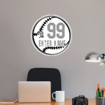 Indiana Bulls Baseball The Official Online Store <span class="pdp-name-mascot">Indiana Bulls</span> Wall Decal - Ball With Customization Front Thumbnail