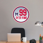 Milton Eagles <span class="pdp-name-mascot">Milton Eagles</span> Wall Decal - Ball With Customization Front Thumbnail