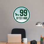 Jeremy Ranch Hawks <span class="pdp-name-mascot">Jeremy Ranch Elementary Hawks</span> Wall Decal - Ball With Customization Front Thumbnail