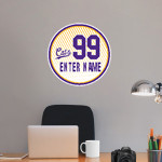 Ariton Purple Cats <span class="pdp-name-mascot">Ariton Purple Cats</span> Wall Decal - Ball With Customization Front Thumbnail