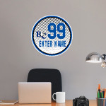 Barton College Official Store of the Bulldogs <span class="pdp-name-mascot">Barton Bulldogs</span> Wall Decal - Ball With Customization Front Thumbnail