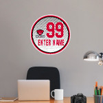 CARDINAL HIGH SCHOOL HUSKIES <span class="pdp-name-mascot">CARDINAL HUSKIES</span> Wall Decal - Ball With Customization Front Thumbnail