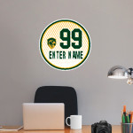 Madison-Plains Golden Eagles <span class="pdp-name-mascot">MADISON-PLAINS EAGLES</span> Wall Decal - Ball With Customization Front Thumbnail