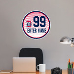 Detroit Mercy Titans Sideline Store <span class="pdp-name-mascot">UDM Titans</span> Wall Decal - Ball With Customization Front Thumbnail