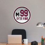 Mash Athletics <span class="pdp-name-mascot">Minnesota Mash Baseball Club</span> Wall Decal - Ball With Customization Front Thumbnail