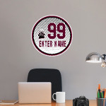 Paideia High Bears <span class="pdp-name-mascot">Paideia High School Bears</span> Wall Decal - Ball With Customization Front Thumbnail