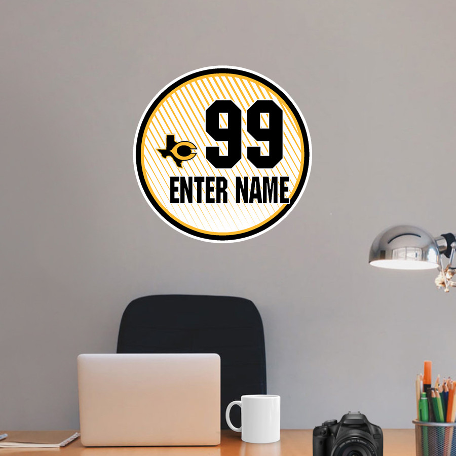 CRANDALL HIGH SCHOOL PIRATES Wall Decal - Ball With Customization