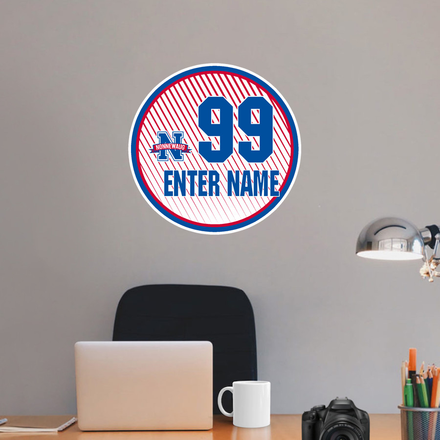 Nonnewaug Chiefs Wall Decal - Ball With Customization