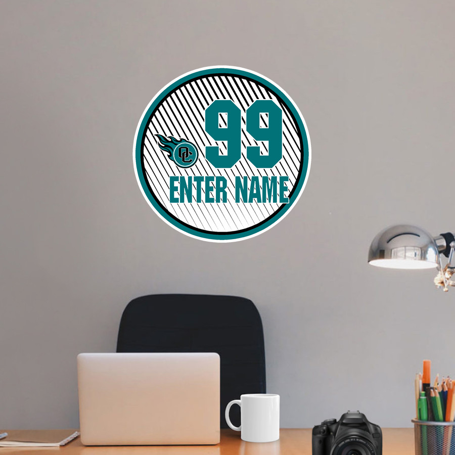 ORANGE COVE HIGH SCHOOL TITANS <span class="pdp-name-mascot">ORANGE COVE TITANS</span> Wall Decal - Ball With Customization