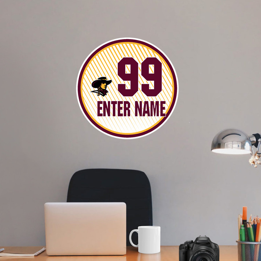 SIMI VALLEY HIGH SCHOOL PIONEERS Wall Decal - Ball With Customization