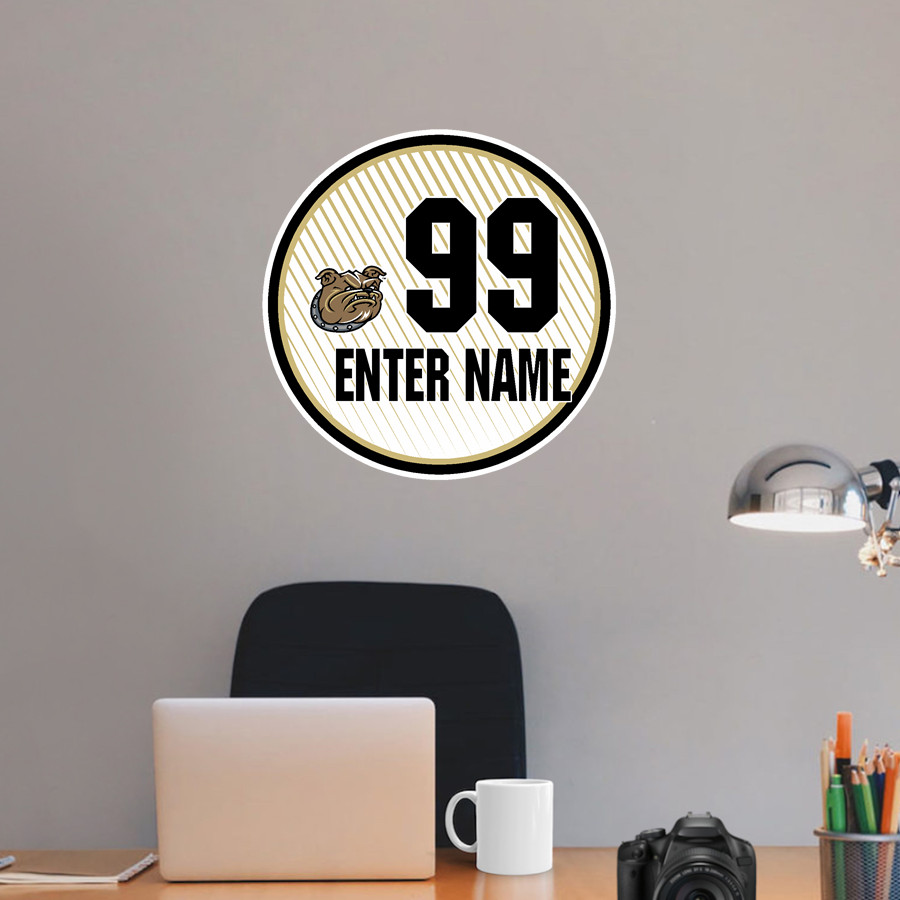 Bryant Bulldogs <span class="pdp-name-mascot">Bryant Bulldogs</span> Wall Decal - Ball With Customization