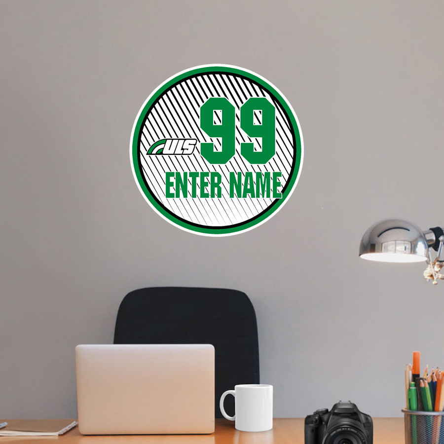 ULS Jr. Bows <span class="pdp-name-mascot">Junior Rainbows</span> Wall Decal - Ball With Customization