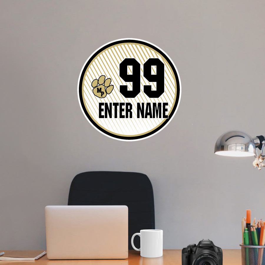 Manassas Park Cougars <span class="pdp-name-mascot">Manassas Park Cougars</span> Wall Decal - Ball With Customization