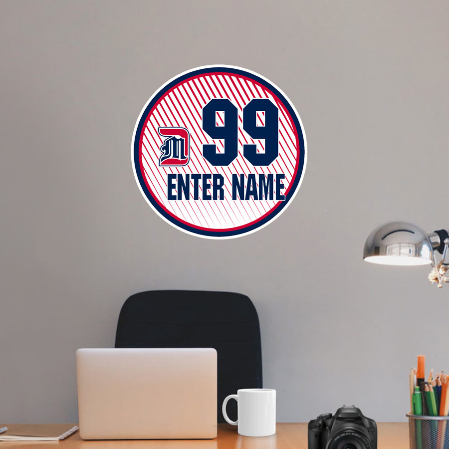 Detroit Mercy Titans Sideline Store <span class="pdp-name-mascot">UDM Titans</span> Wall Decal - Ball With Customization