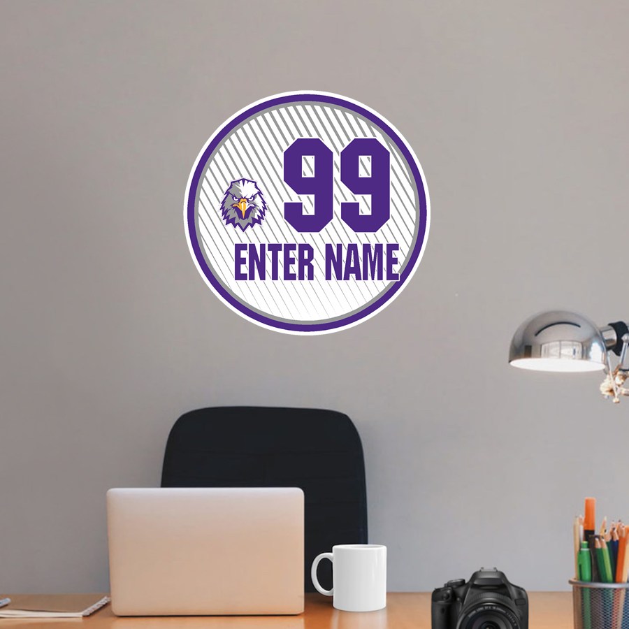 Elkhart Christian Eagles <span class="pdp-name-mascot">Elkhart Christian Eagles</span> Wall Decal - Ball With Customization