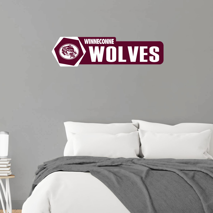 WINNECONNE HIGH SCHOOL WOLVES <span class="pdp-name-mascot">WINNECONNE WOLVES</span> Wall Decal - Headliner
