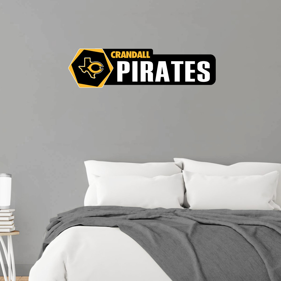 CRANDALL HIGH SCHOOL PIRATES Wall Decal - Headliner