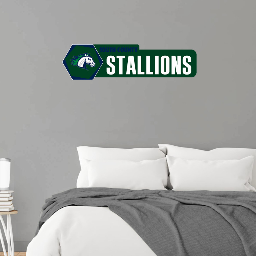SOUTH COUNTY SECONDARY SCHOOL STALLIONS <span class="pdp-name-mascot">SOUTH COUNTY STALLIONS</span> Wall Decal - Headliner