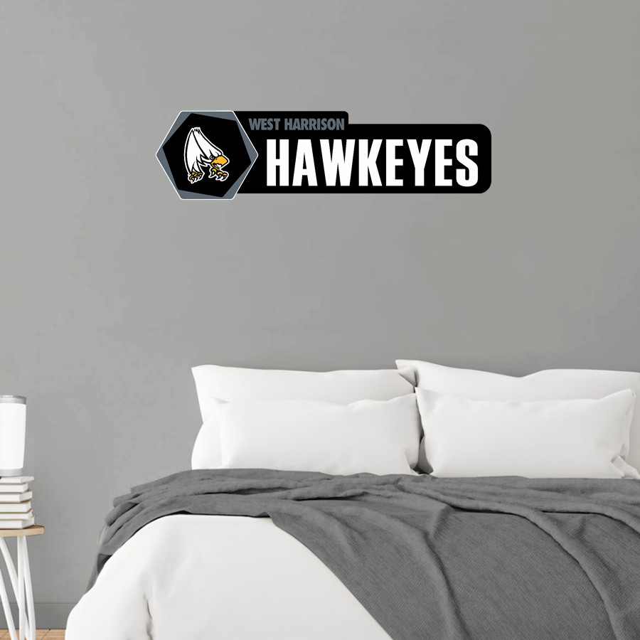 WEST HARRISON HIGH SCHOOL HAWKEYES Wall Decal - Headliner