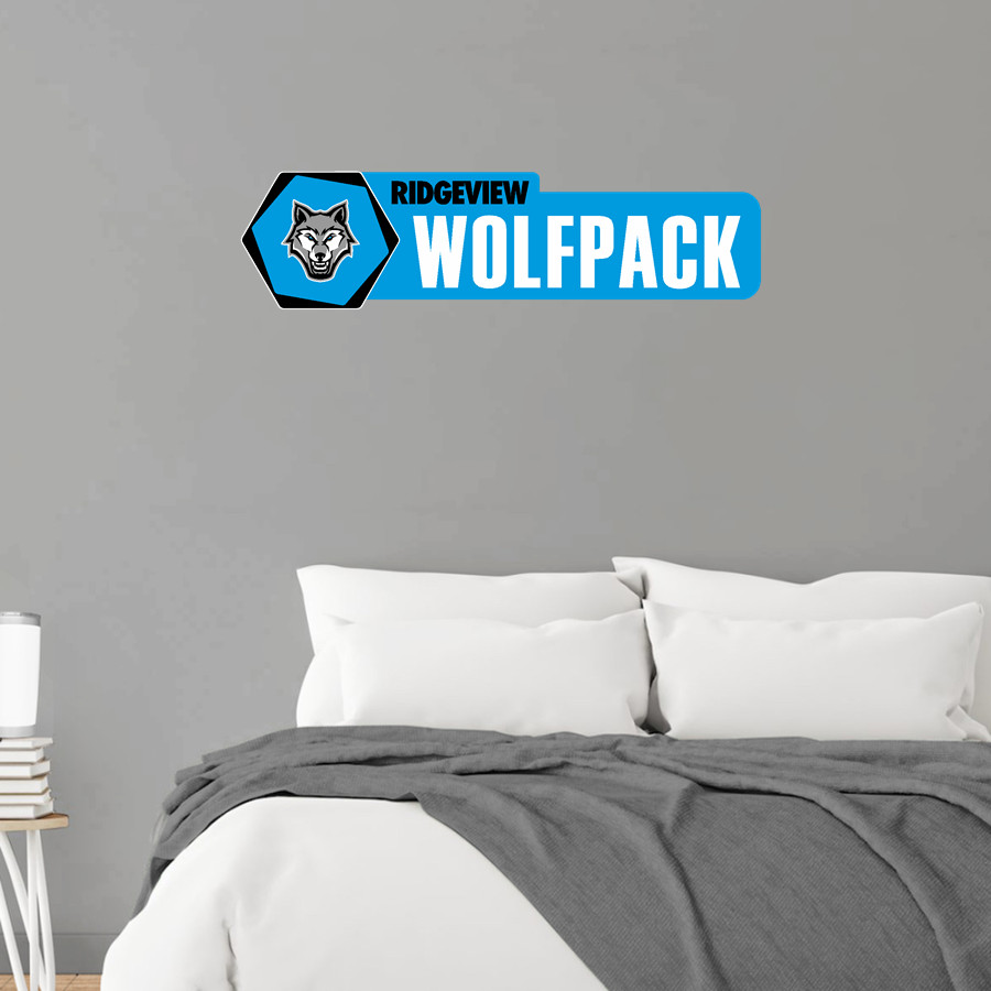 RIDGEVIEW HIGH SCHOOL WOLFPACK <span class="pdp-name-mascot">RIDGEVIEW WOLFPACK</span> Wall Decal - Headliner