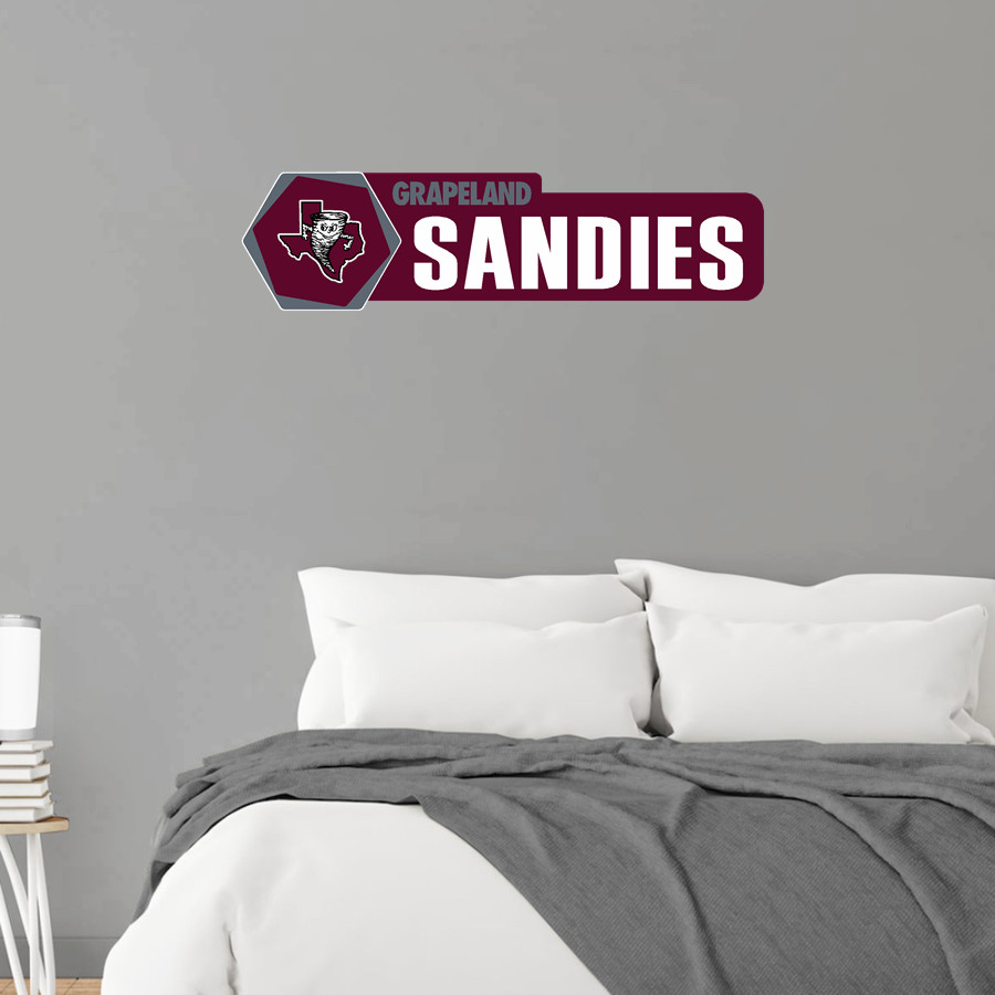 GRAPELAND HIGH SCHOOL SANDIES <span class="pdp-name-mascot">GRAPELAND SANDIES</span> Wall Decal - Headliner
