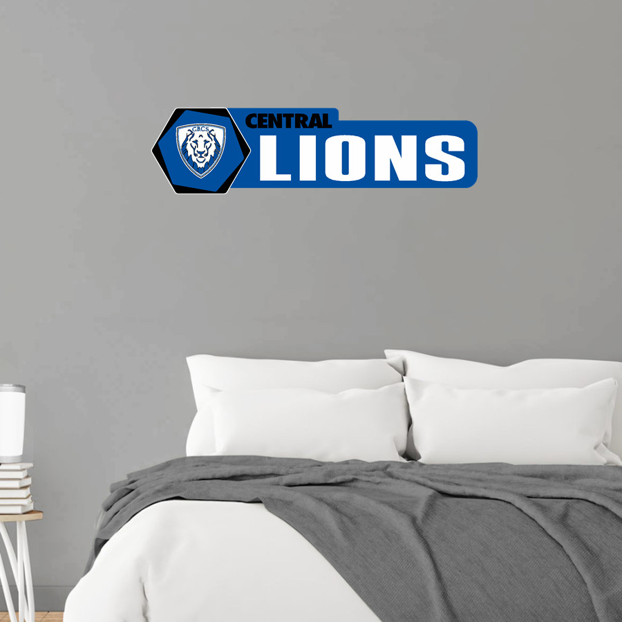 CENTRAL BAPTIST CHRISTIAN SCHOOL LIONS Wall Decal - Headliner