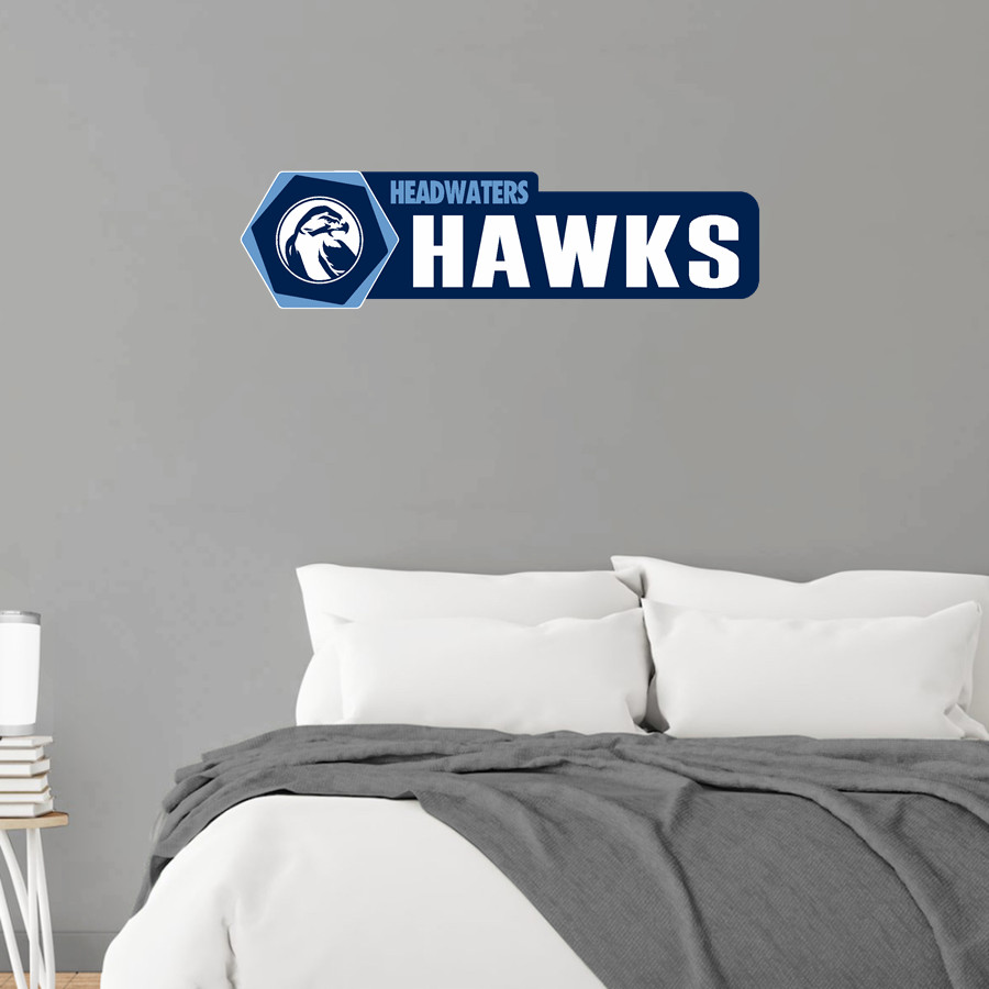 Headwaters Hawks <span class="pdp-name-mascot">Headwaters School Hawks</span> Wall Decal - Headliner