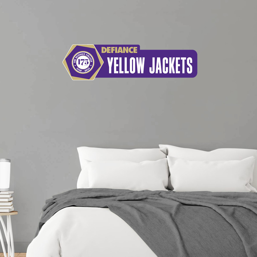 Defiance College Yellow Jackets <span class="pdp-name-mascot">Defiance College Yellow Jackets</span> Wall Decal - Headliner