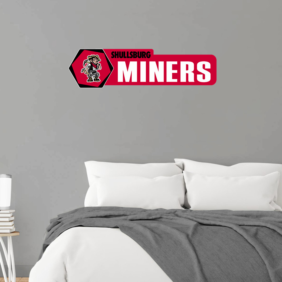 SHULLSBURG HIGH SCHOOL MINERS <span class="pdp-name-mascot">SHULLSBURG MINERS</span> Wall Decal - Headliner