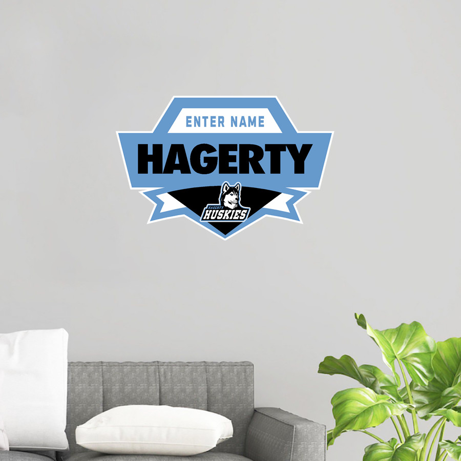 HAGERTY HIGH SCHOOL HUSKIES Wall Decal - Spirit Crest