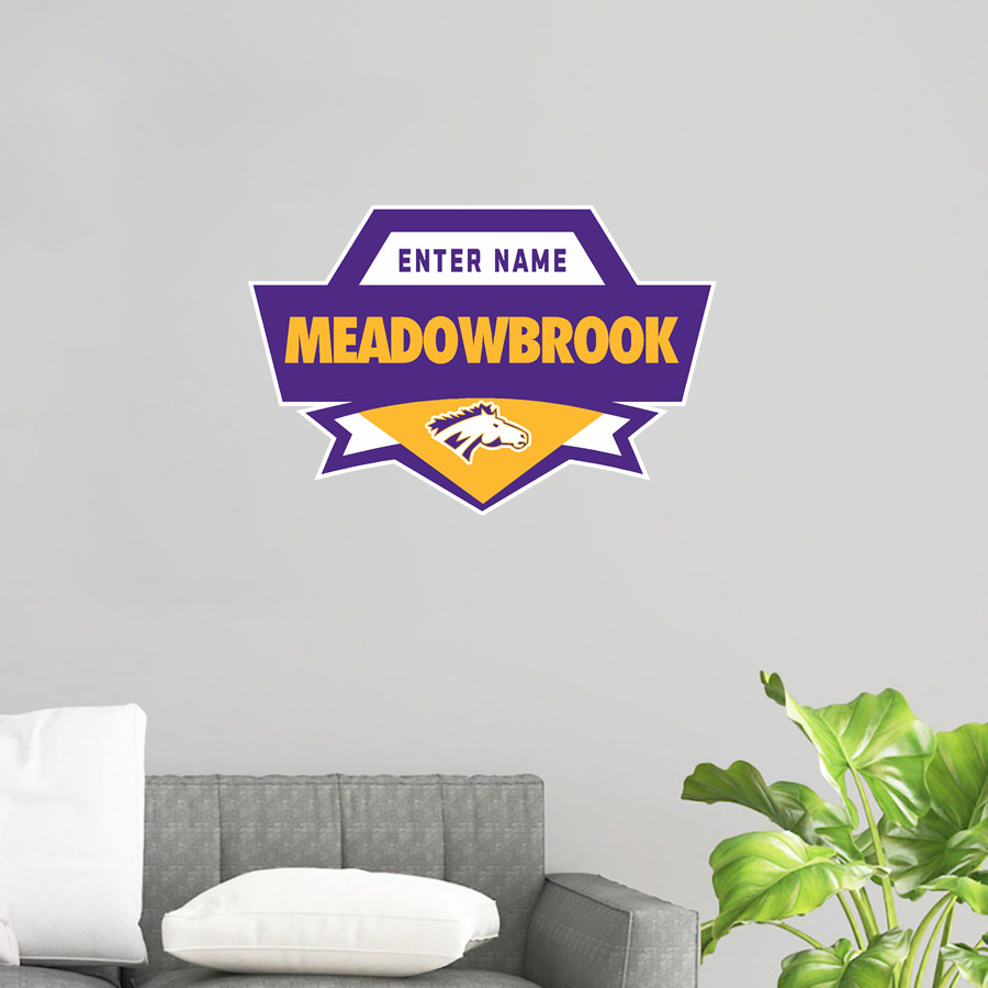 MEADOWBROOK ACADEMY MUSTANGS Wall Decal - Spirit Crest