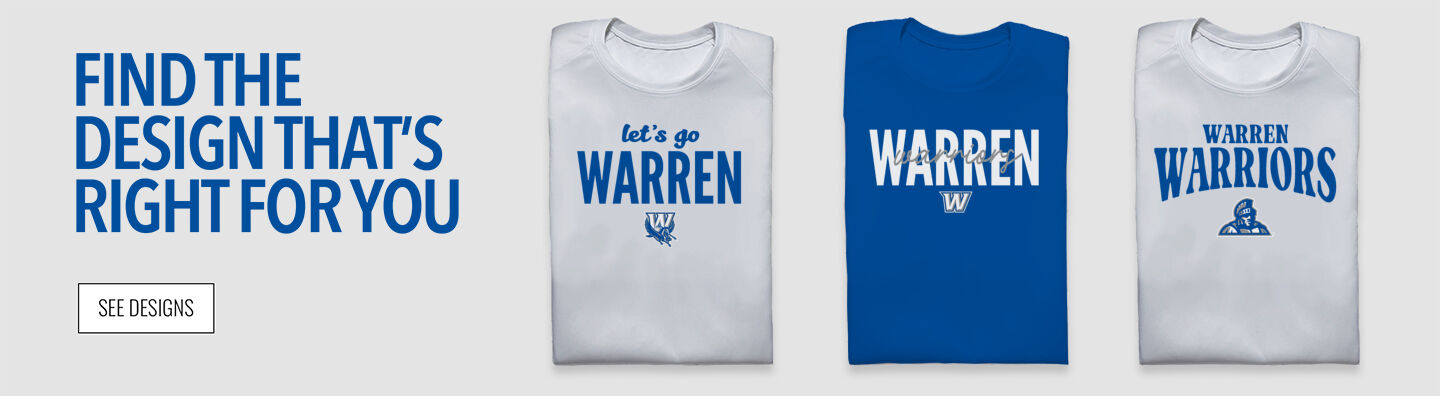 Warren Warriors Find the Design That's Right For You - Single Banner
