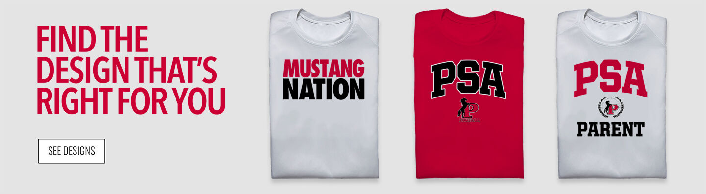 PSA Mustangs official sideline store Find the Design That's Right For You - Single Banner