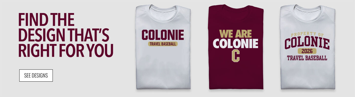 Colonie Travel Baseball Online Store Find the Design That's Right For You - Single Banner