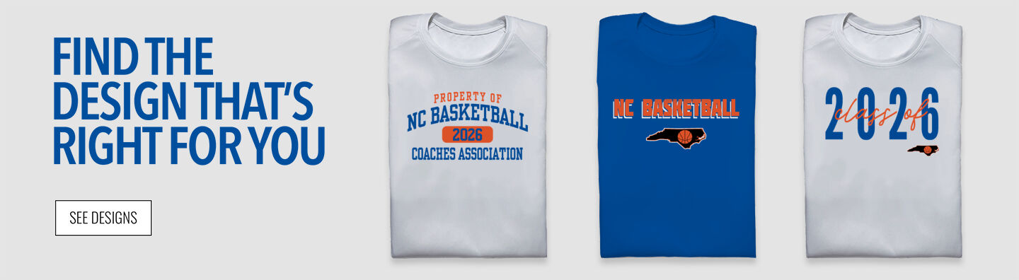 North Carolina Basketball  Coaches Association Find the Design That's Right For You - Single Banner