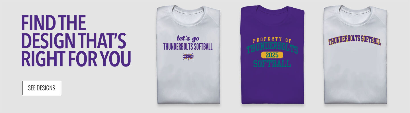 THUNDERBOLTS SOFTBALL THUNDERBOLTS Find the Design That's Right For You - Single Banner