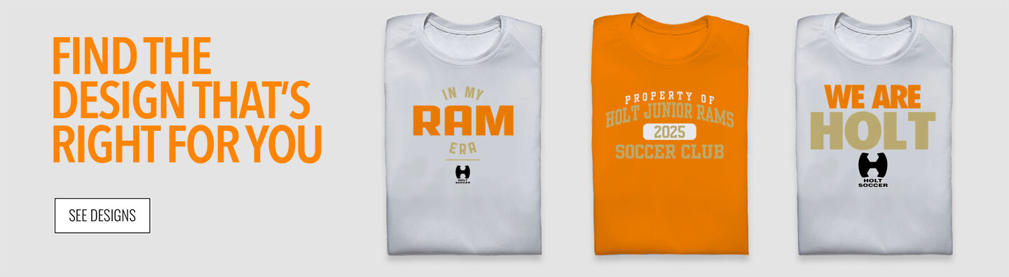 Holt Junior Rams  Soccer Club  Find the Design That's Right For You - Single Banner