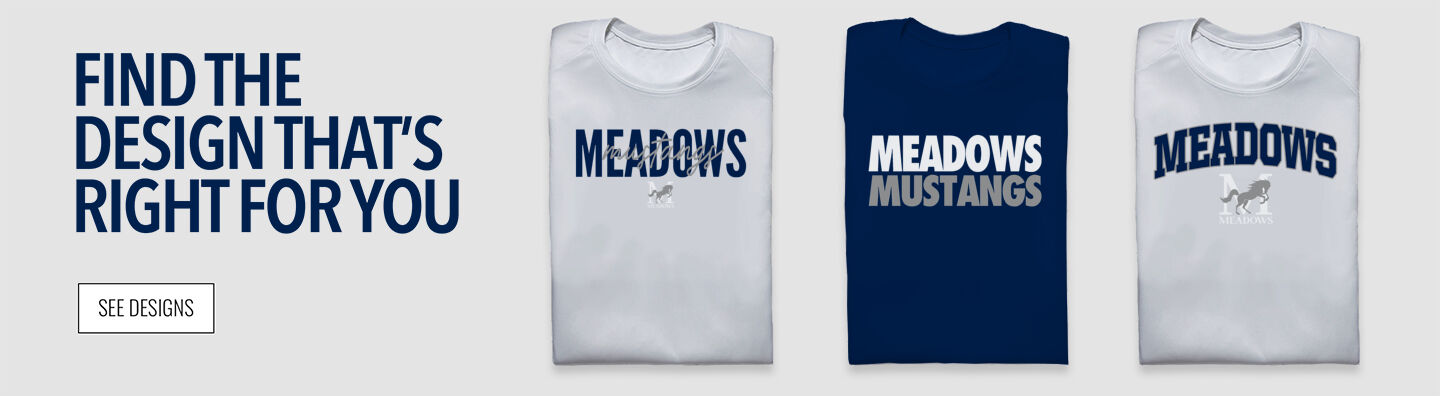 Meadows School The Official Store of the Mustangs Find Your Design Banner