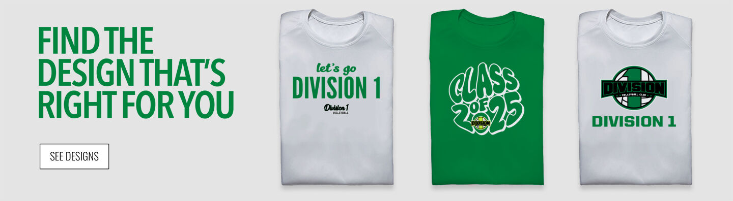 Division 1  Volleyball Club Find the Design That's Right For You - Single Banner