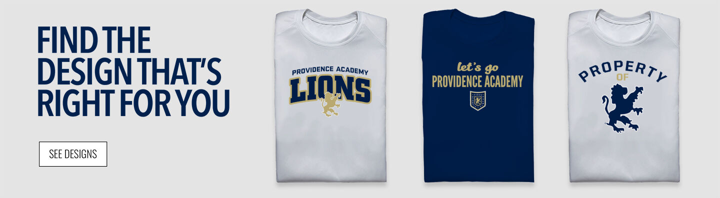 Providence Academy LIONS ONLINE STORE Find Your Design Banner